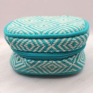 New Thirty-One Cute Case Turquoise Graphic Weave